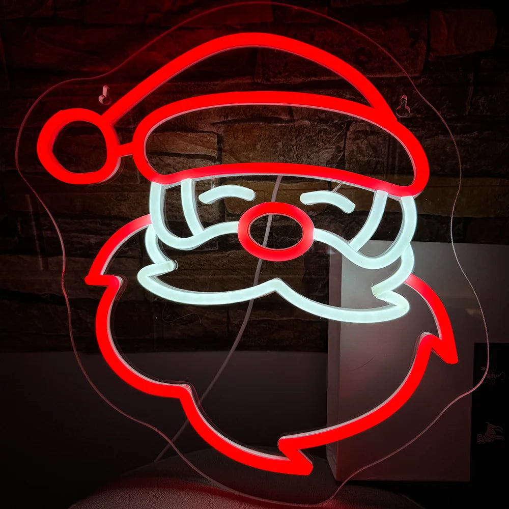 Kerstmotief – LED-neonbord (5 V USB)