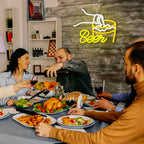 Beer – Bier dat in een glas wordt geschonken – LED-neonreclame (5 V USB)
