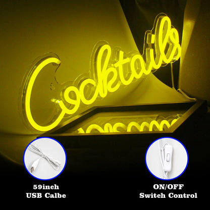 Cocktail 5V USB LED Neon Sign - Budget Friendly