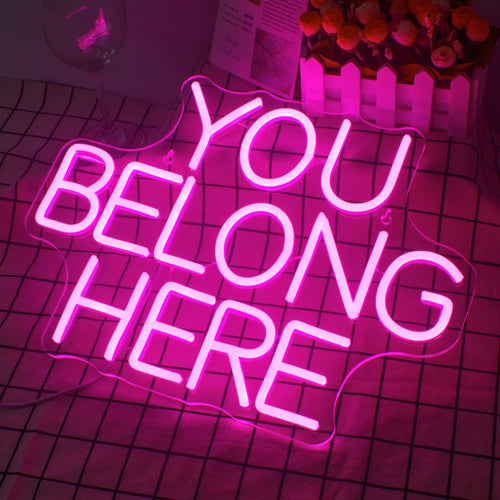 You Belong Here – LED-neonbord (5 V USB)
