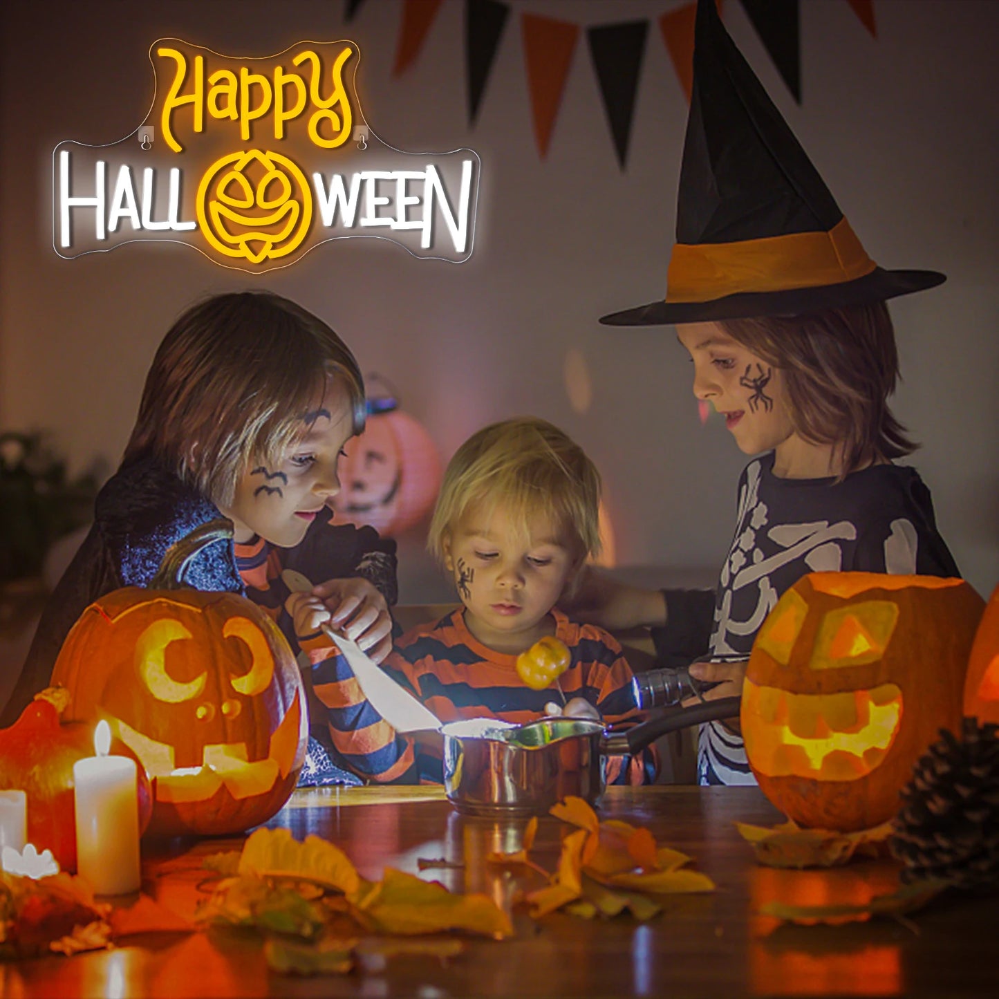 Happy Halloween 5V USB LED Neon Sign - Budget Friendly