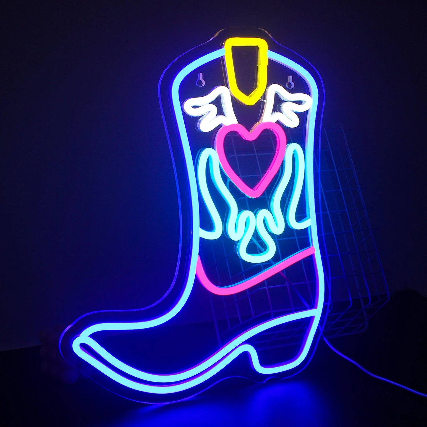 Cowboy Boot 5V USB LED Neon Sign - Budget Friendly