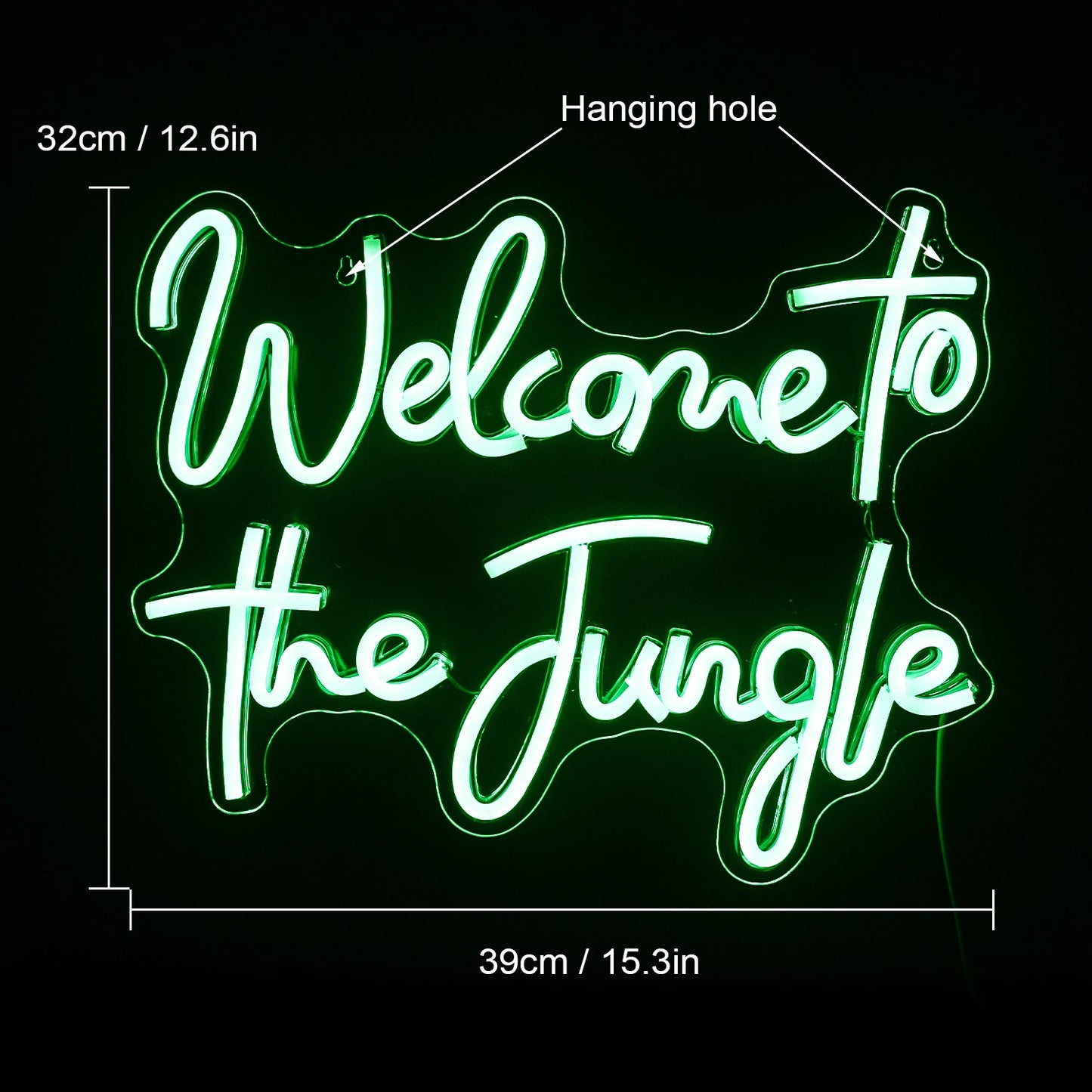 Welcome to the Jungle 5V USB LED Neon Sign - Budget Friendly