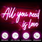 All You Need is Love 5V USB LED Neon Sign - Budgetvriendelijk