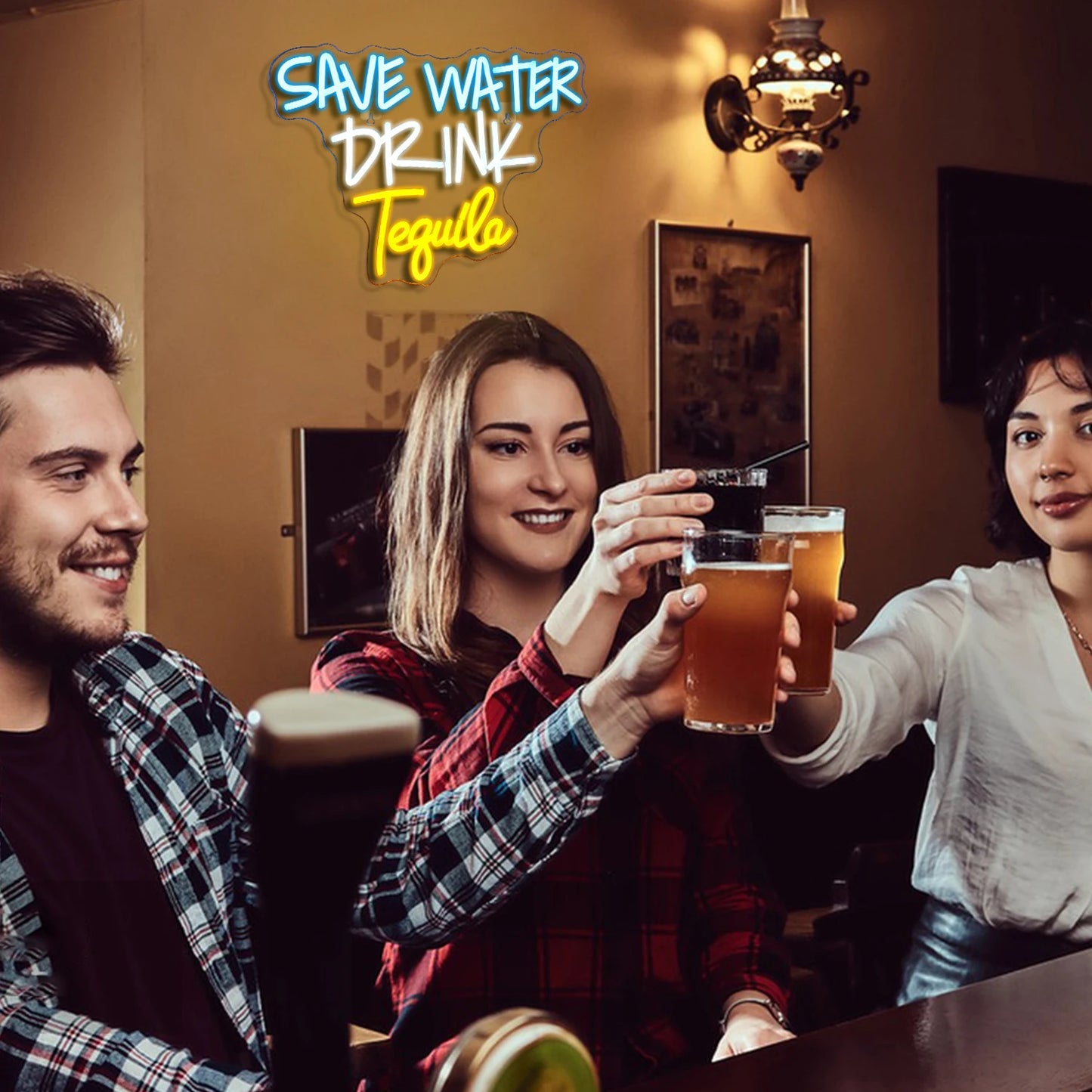 Save Water Drink Tequila 5V USB LED Neon Sign - Budget Friendly