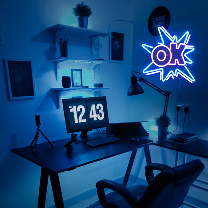 Ok 5V USB LED Neon Sign - Budget Friendly