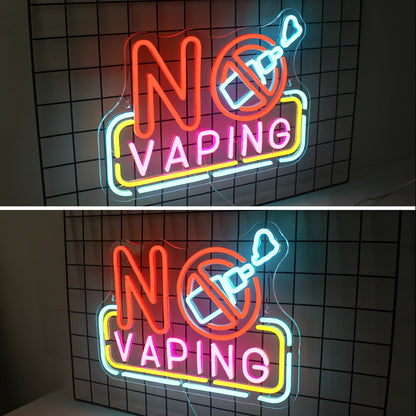 No Vaping 5V USB LED Neon Sign - Budget Friendly