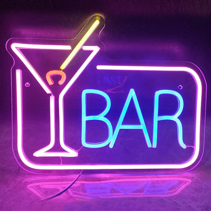 Cocktails Bar 5V USB LED Neon Sign - Budget Friendly