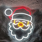 Santa Claus Face 5V USB LED Neon Sign - Budget Friendly