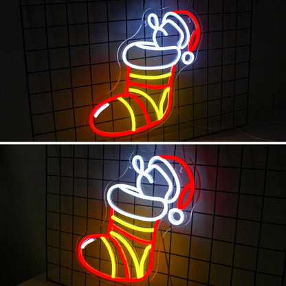 Christmas Socks 5V USB LED Neon Sign - Budget Friendly