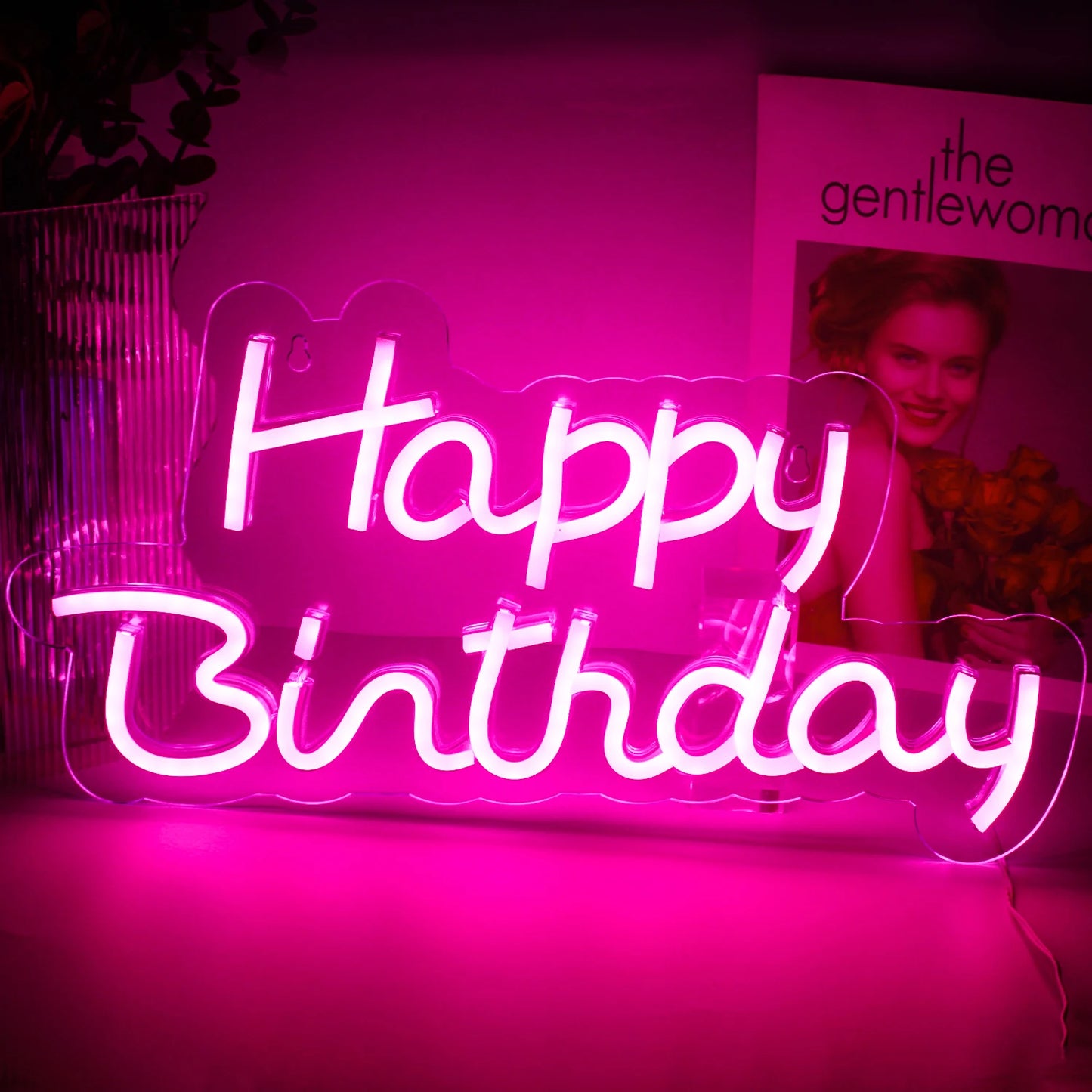 Happy Birthday 5V USB LED Neon Sign - Budget Friendly