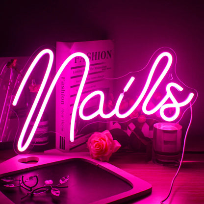 Nails 5V USB LED Neon Sign - Budget Friendly
