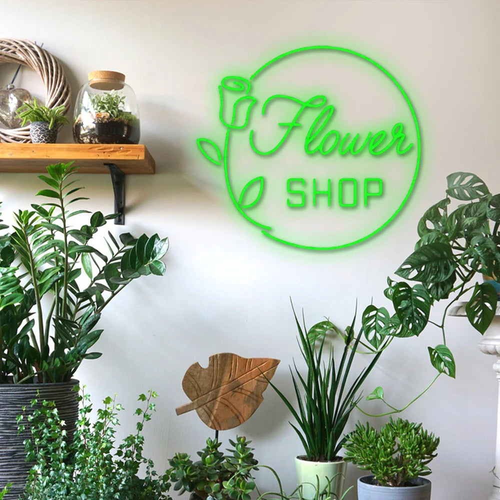 Flower Shop 5V USB LED Neon Sign - Budget Friendly