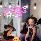 you are magic – Toverstaf en sterren – LED-neonbord (5 V USB)