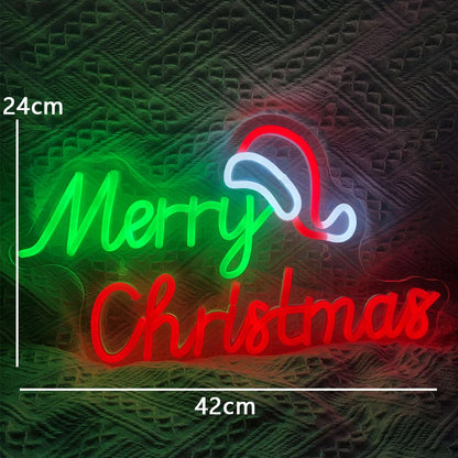 Merry Christmas 5V USB LED Neon Sign - Budget Friendly