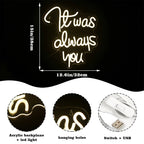 It was always you – LED-neonbord (5 V USB)