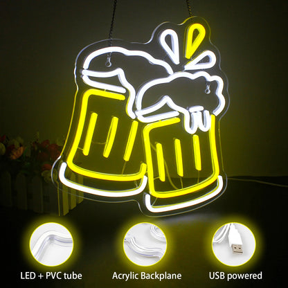 Beer Cheers 5V USB LED Neon Sign - Budgetvriendelijk