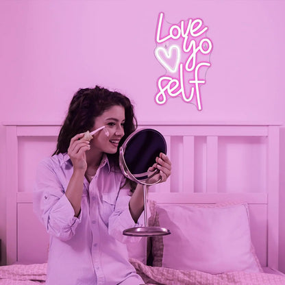 Love Yo Self 5V USB LED Neon Sign - Budget Friendly