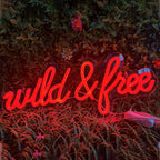 Wild & Free 5V USB LED Neon Sign - Budget Friendly
