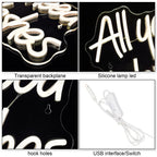 All You Need is Lashes 5V USB LED Neon Sign - Budgetvriendelijk