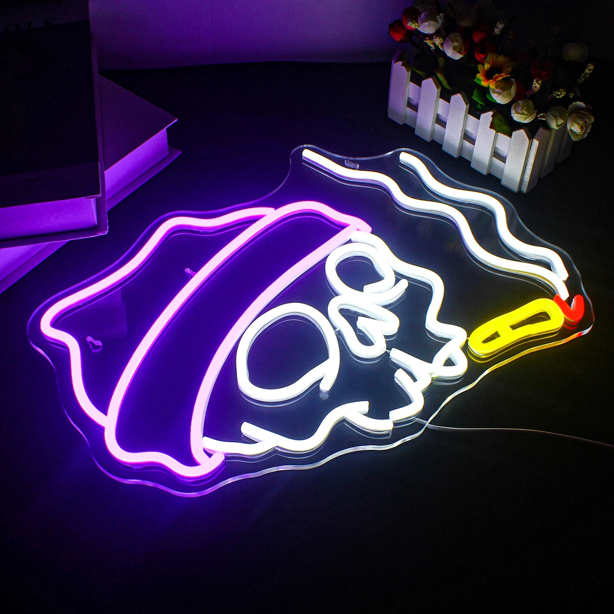 Schedel – LED-neonbord (5 V USB)
