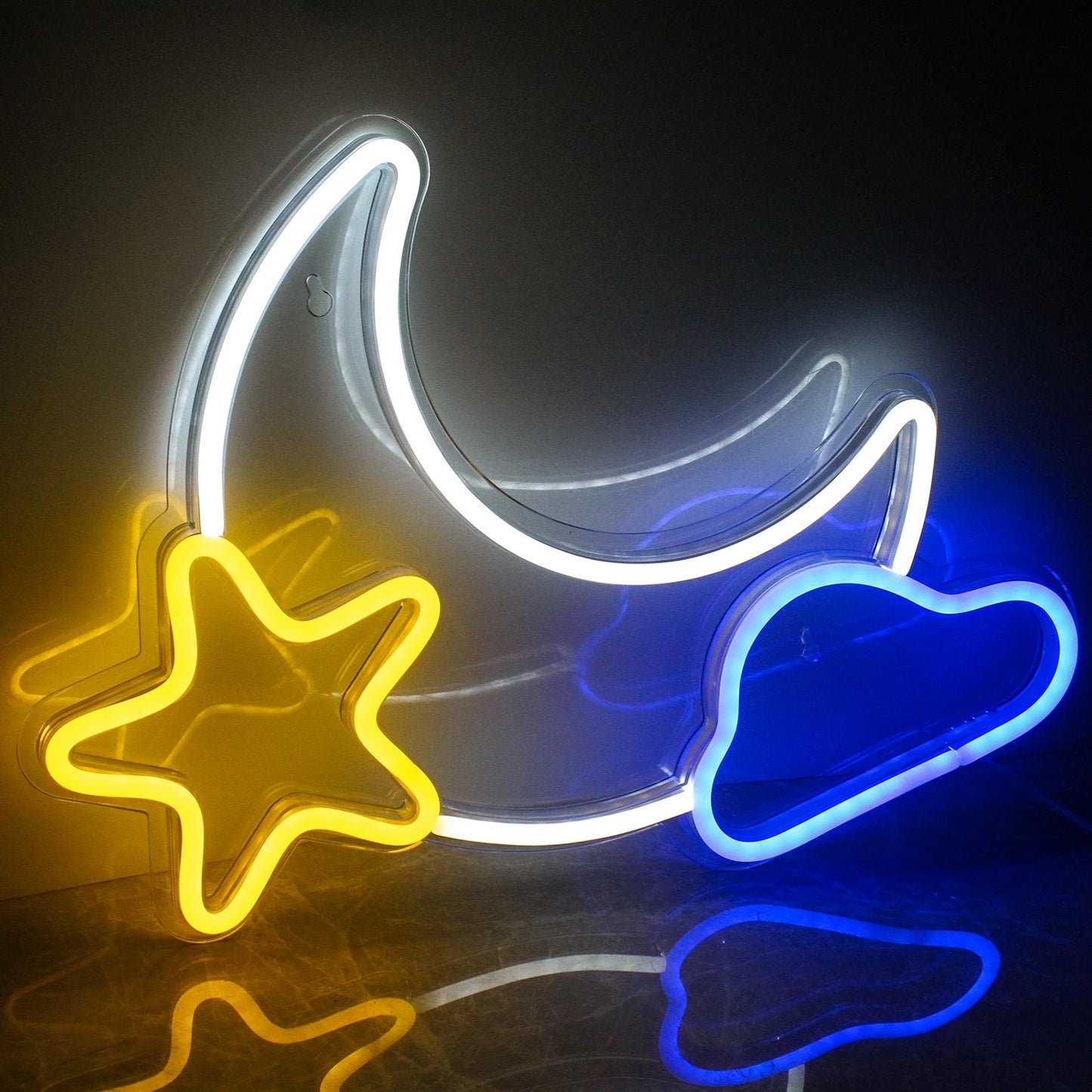 Moon Star 5V USB LED Neon Sign - Budget Friendly