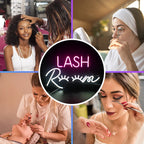 LASH ROOM – Wimpers in plaats van de O-letters – LED-neonreclame (5 V USB)