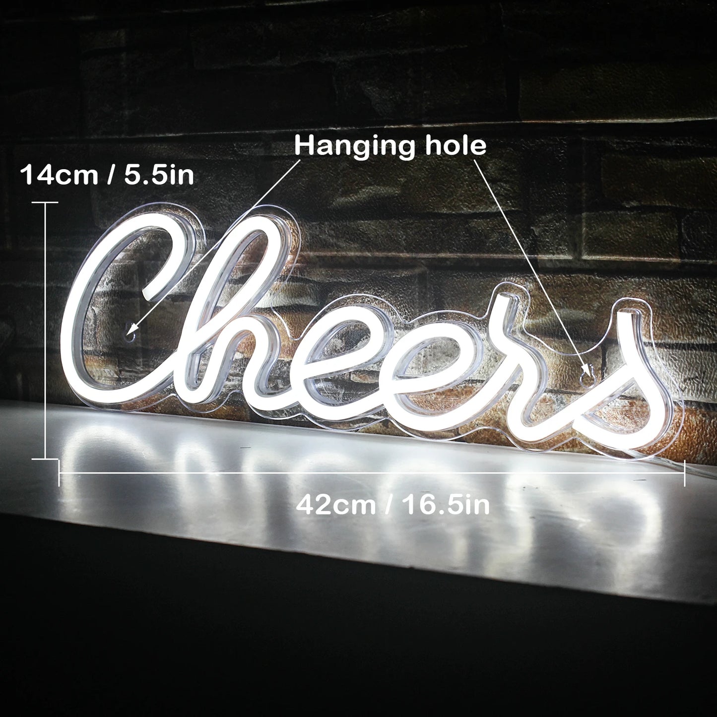 Cheers 5V USB LED Neon Sign - Budget Friendly