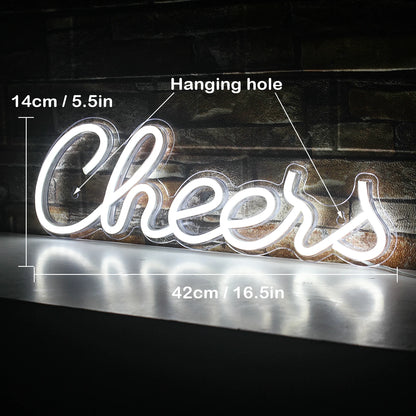 Cheers 5V USB LED Neon Sign - Budget Friendly