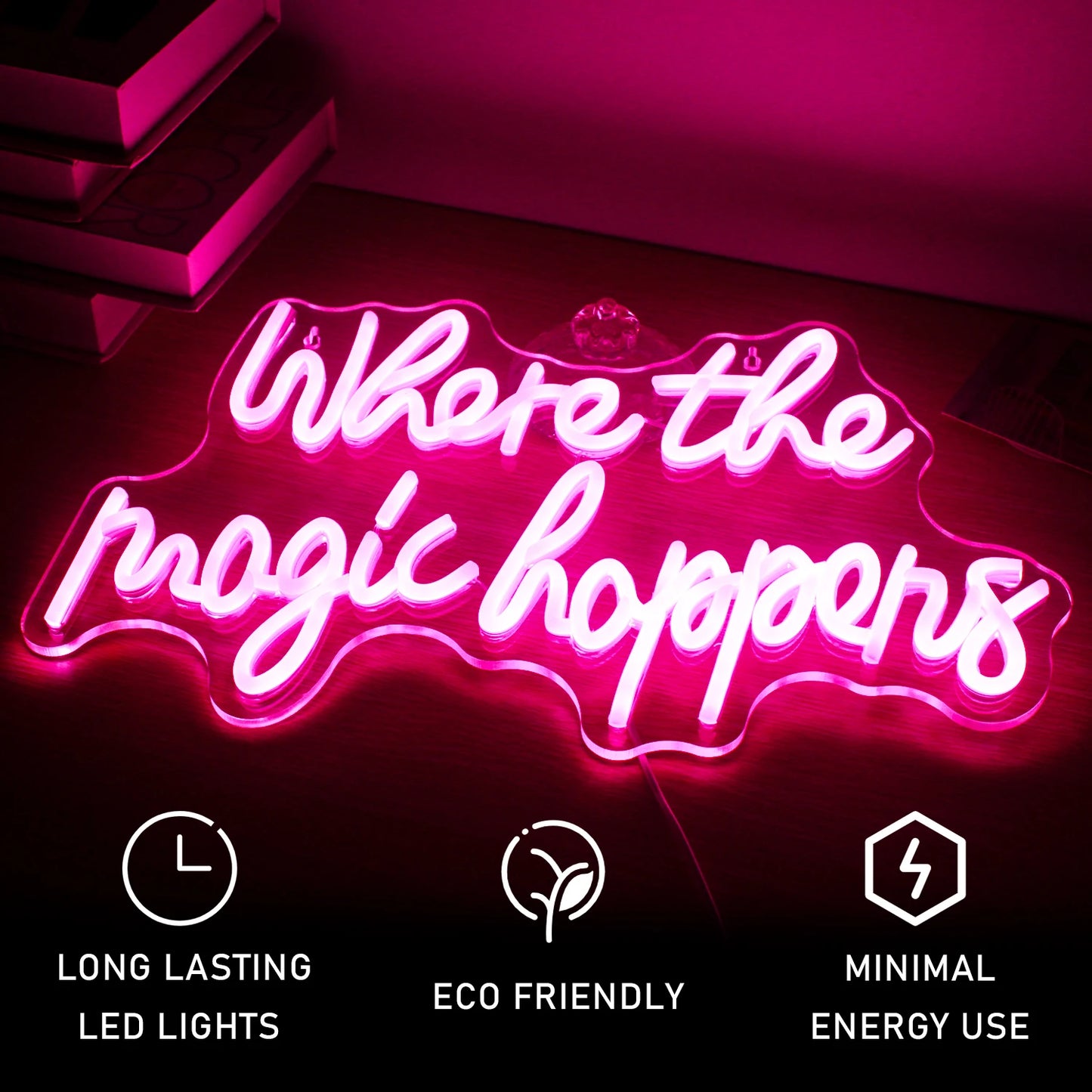 Where The Magic Happens 5V USB LED Neon Sign - Budget Friendly