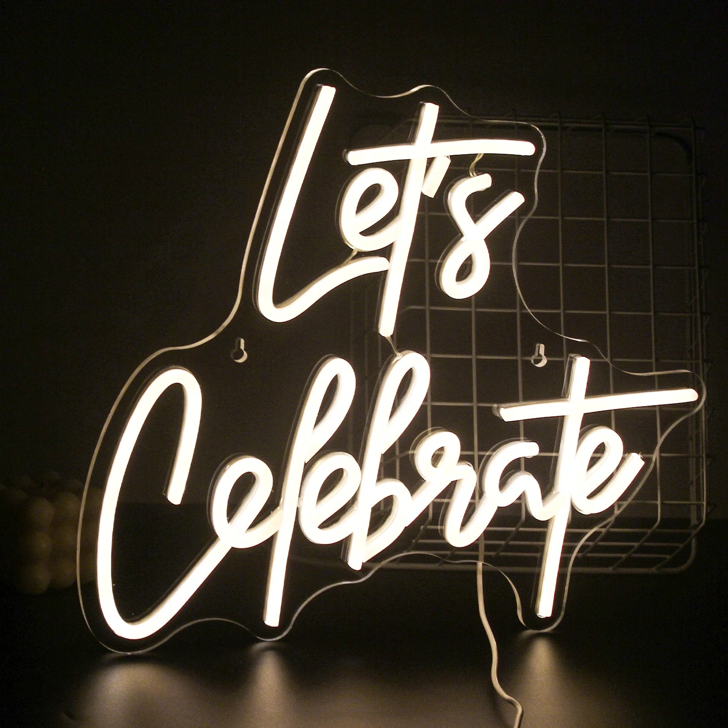 Let's Celebrate 5V USB LED Neon Sign - Budget Friendly