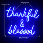 Thankful & Blessed – LED-neonbord (5 V USB)