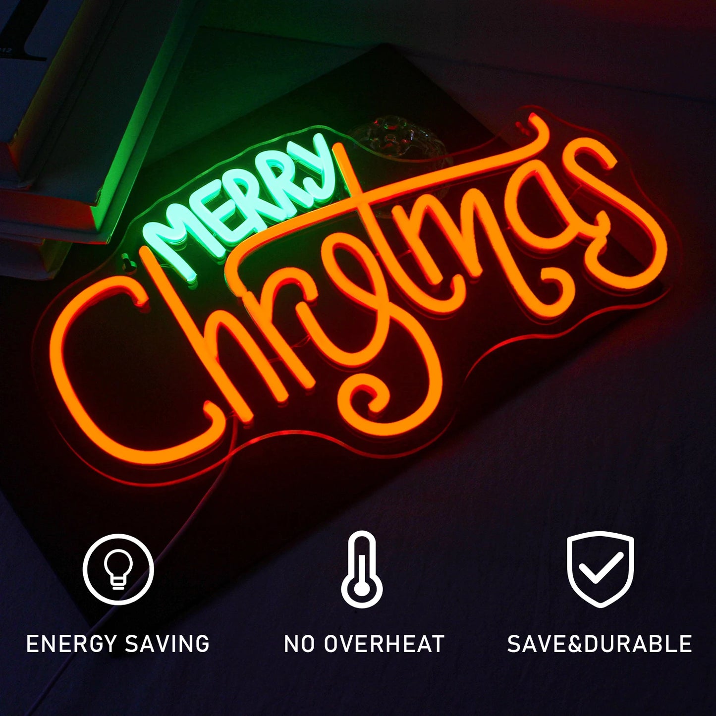 Merry Christmas 5V USB LED Neon Sign - Budget Friendly