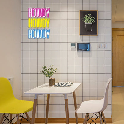 Howdy 5V USB LED Neon Sign - Budget Friendly