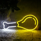 The image features a vibrant, handmade LED neon sign created by The Art Neon brand.