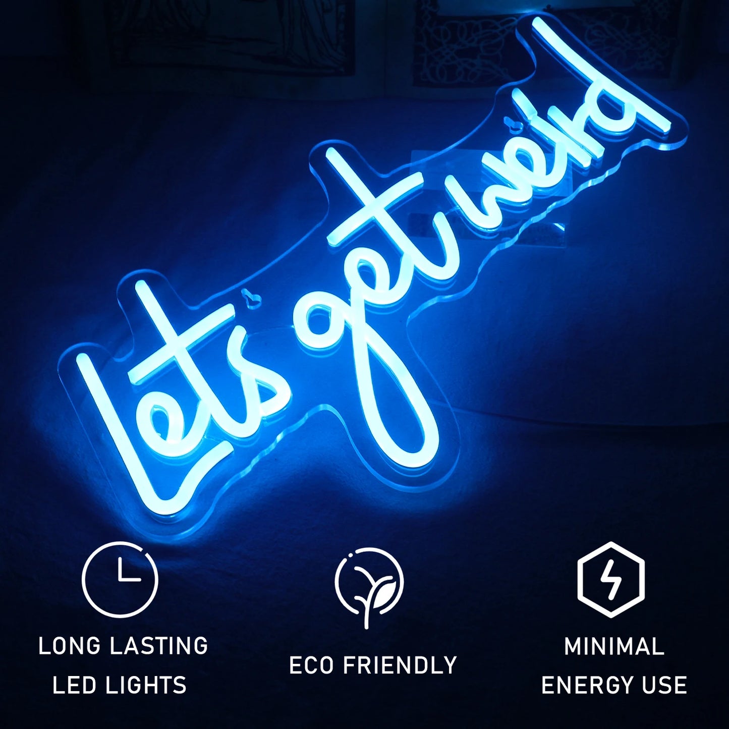 Lets Get Weird 5V USB LED Neon Sign - Budget Friendly