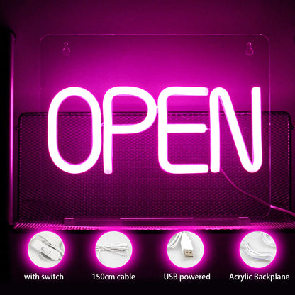 Open 5V USB LED Neon Sign - Budget Friendly