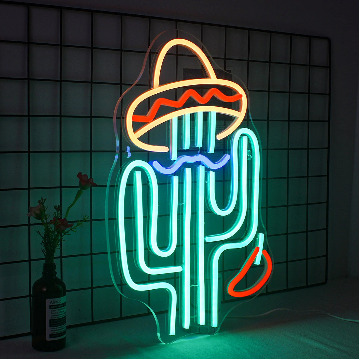 Cactus – LED-neonbord (5 V USB)