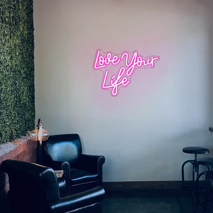 Love Your Life 5V USB LED Neon Sign - Budget Friendly