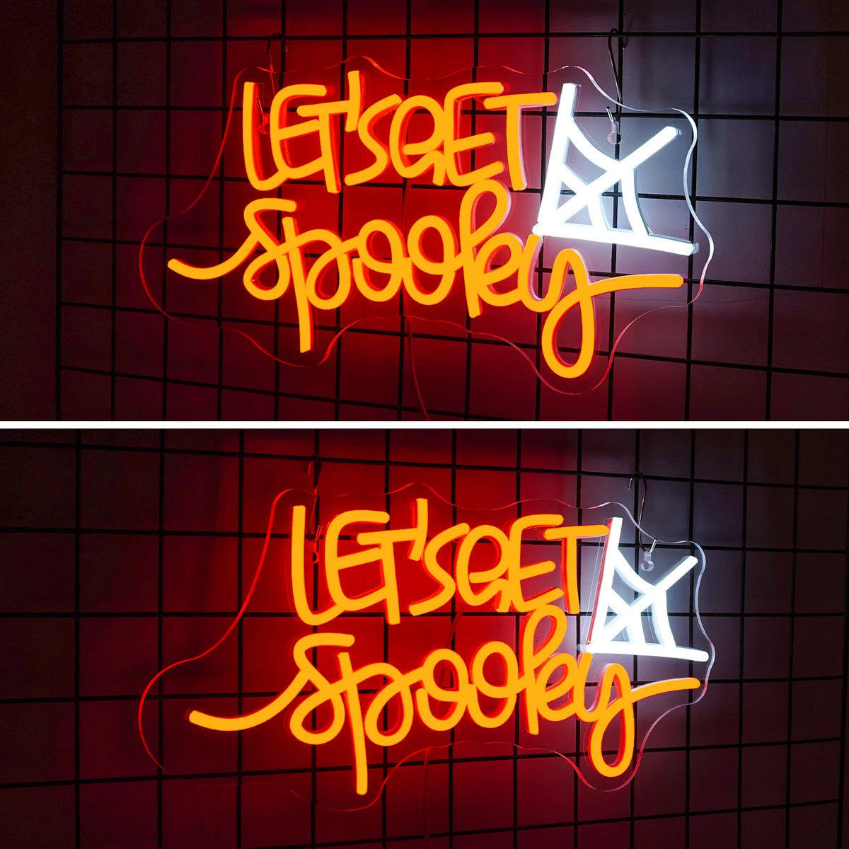 Let's Get Spooky 5V USB LED Neon Sign - Budget Friendly