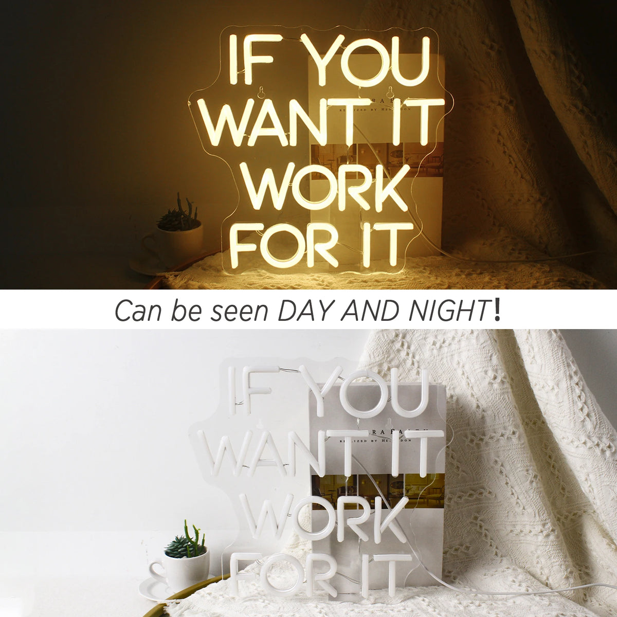 if you want it work for it – LED-neonbord (5 V USB)