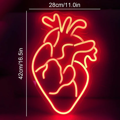 Heart 5V USB LED Neon Sign - Budget Friendly