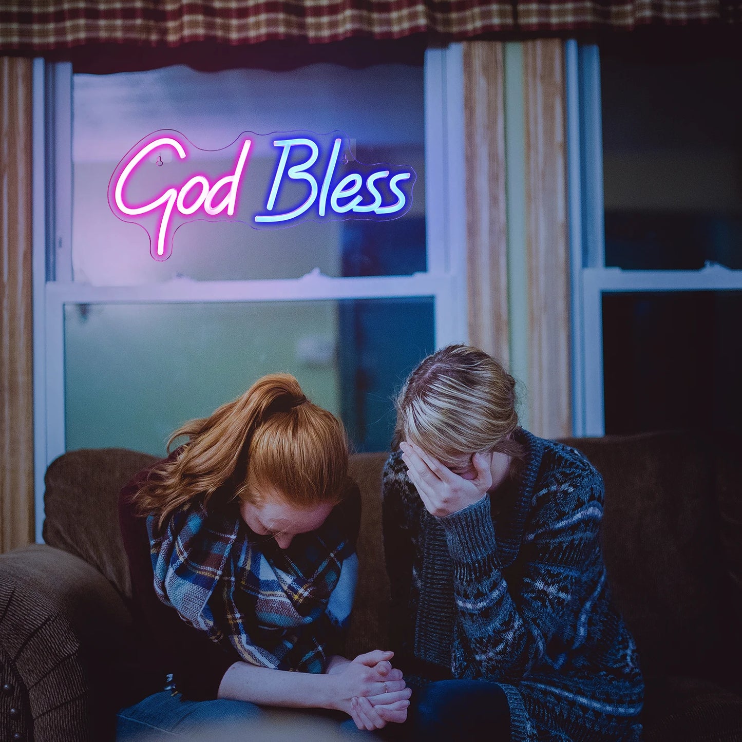God Bless 5V USB LED Neon Sign - Budget Friendly