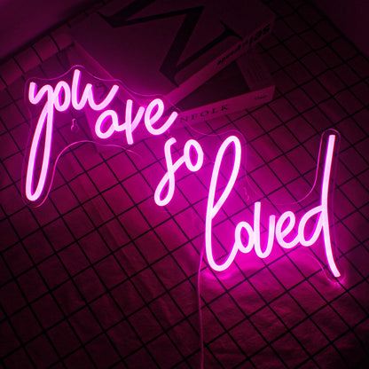 You Are So Loved 5V USB LED Neon Sign - Budget Friendly