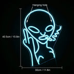 Smoking Alien 5V USB LED Neon Sign - Budget Friendly