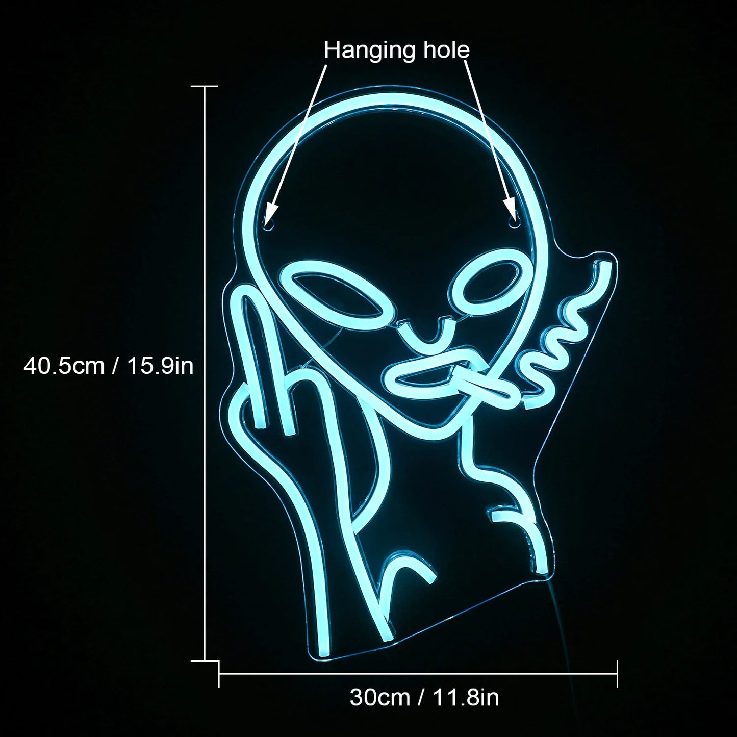 Smoking Alien 5V USB LED Neon Sign - Budget Friendly