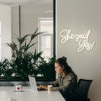 She Said Yes 5V USB LED Neon Sign - Budget Friendly