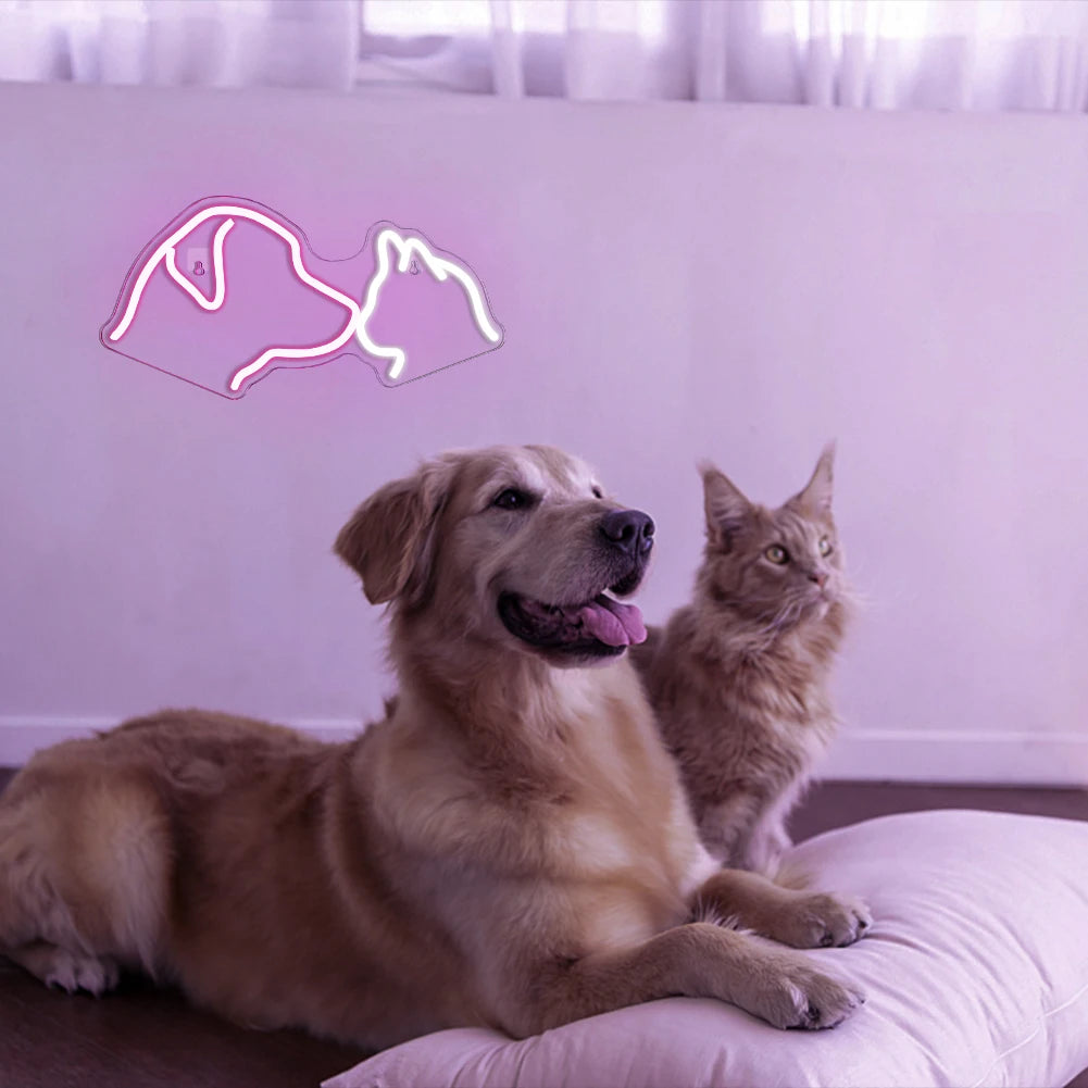 Dog Cat 5V USB LED Neon Sign - Budget Friendly