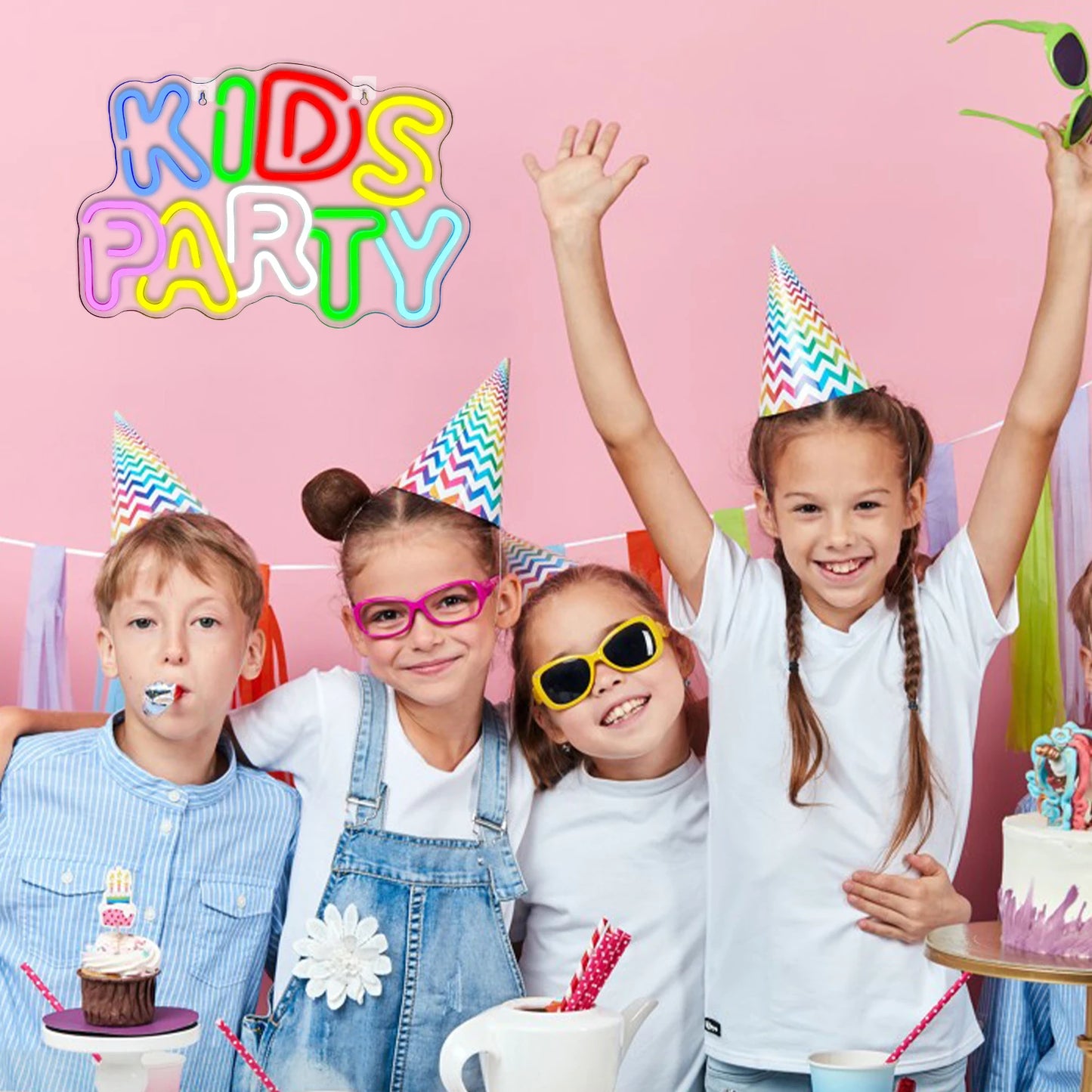 Kids Party 5V USB LED Neon Sign - Budget Friendly