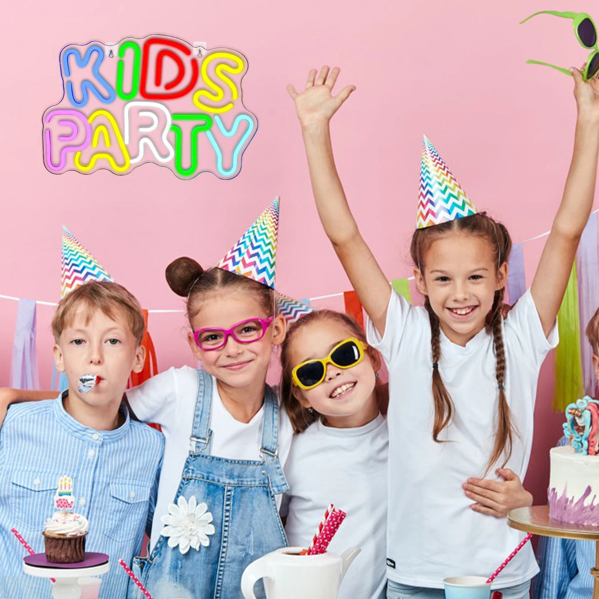 Kids Party – LED-neonbord (5 V USB)